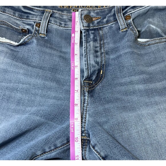 American Eagle Slim Straight Jeans Mens Size 32x34 Blue Denim Stretch Casual - Picture 10 of 16